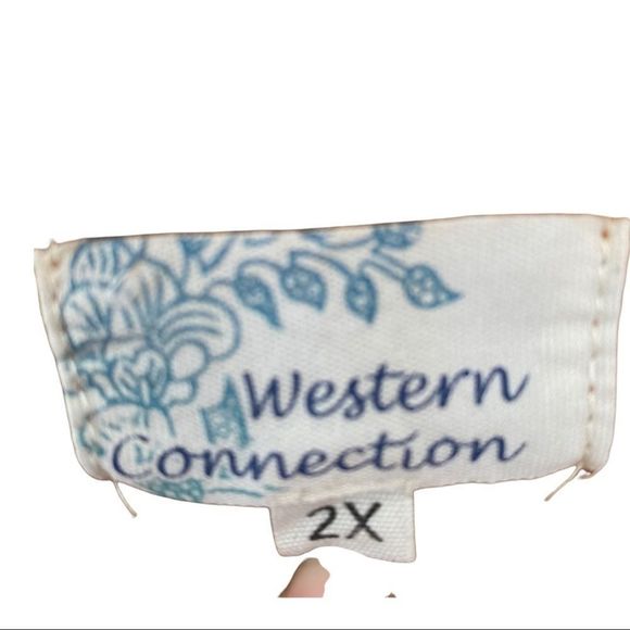 Western connection earthy tone open cardigan 2X - Picture 3 of 6